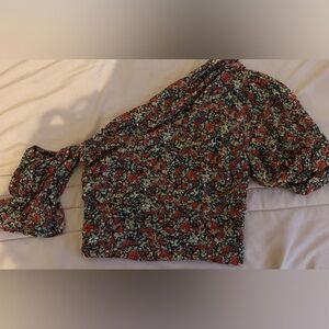 Floral off the shoulder crop top